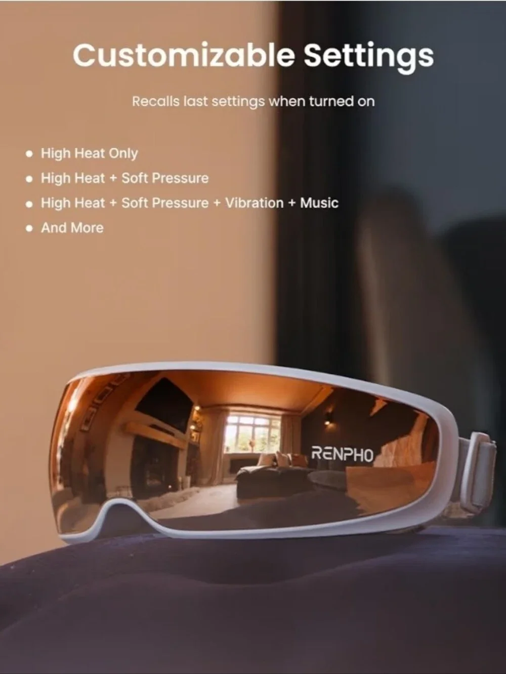 NEW RENPHO Eyeris Calina Temple Massager Eye Massager with Voice Control